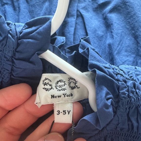 SEA, New York, Kids Blue Ruffled Dress new with tags cotton size 3-5 year - Picture 5 of 6